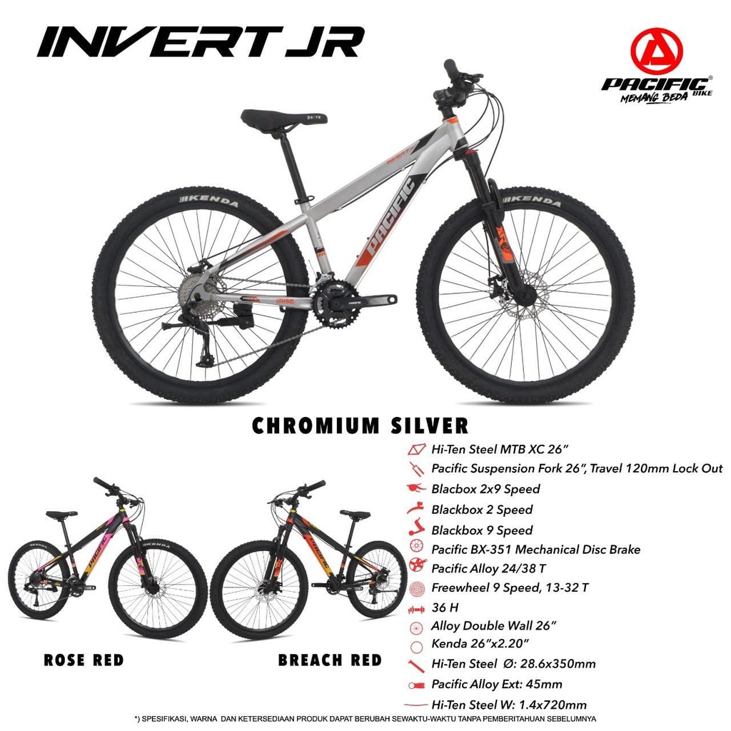 SEPEDA GUNUNG MTB 26 PACIFIC INVERT JR BAN 2.20