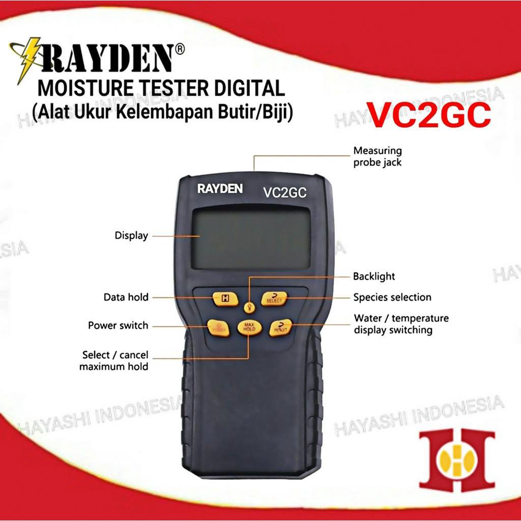 Alat Ukur Kelembaban Kadar Air Biji Beras Digital Grain Moisture Meter