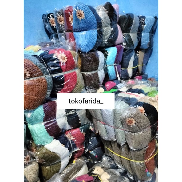 20PCS CIPUT RAJUT TOPI BUNGA CIPUT RAJUT NENEK