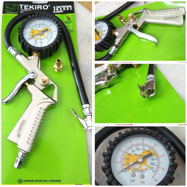 Isian Angin 3 Fungsi Tire Pressure Gauge 3 in 1 / Inflator Tekiro