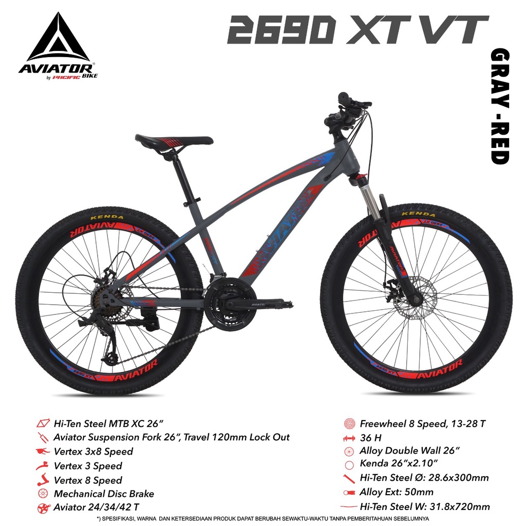 SEPEDA MTB 26 AVIATOR 2690 XT VT