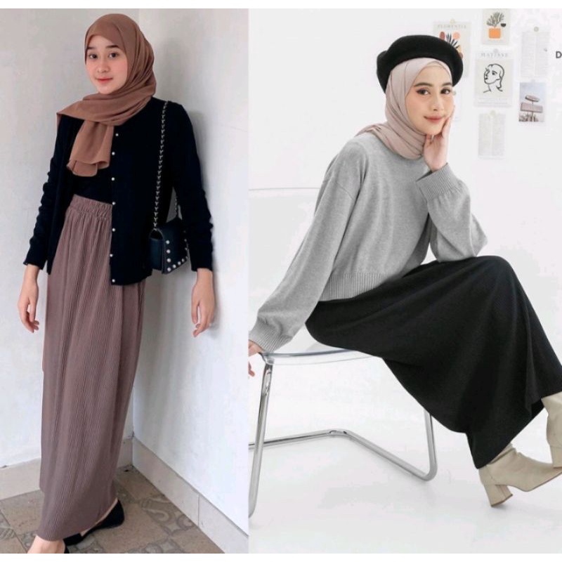 Rok span plisket lidi termurah terbaru bisa COD