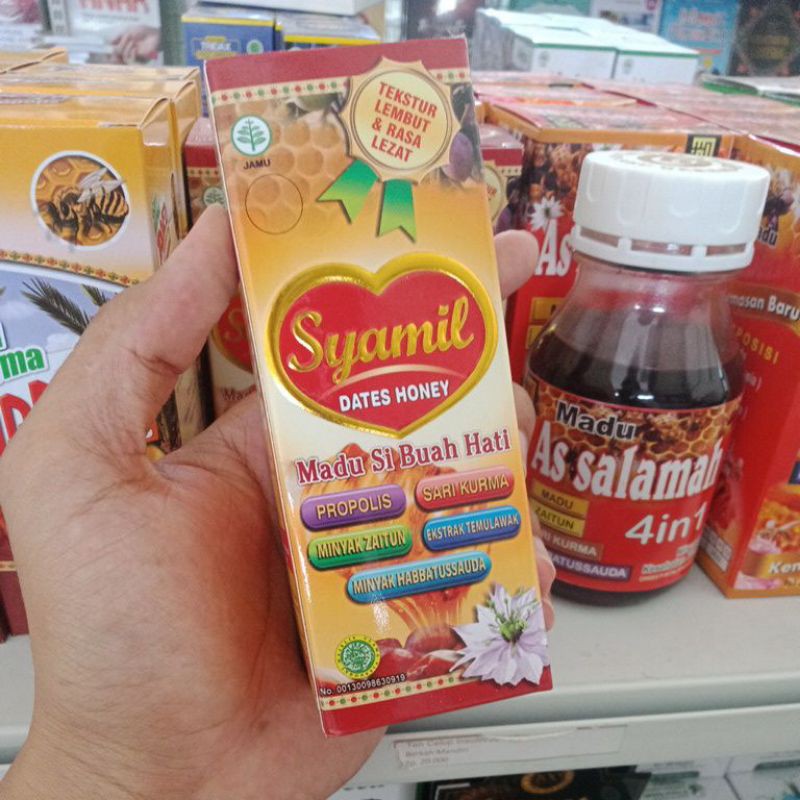 

Syamil Dates Honey Madu Buah Hati Propolis Sari Kurma Minyak Zaitun Ekstrak Temulawak Habbatussauda