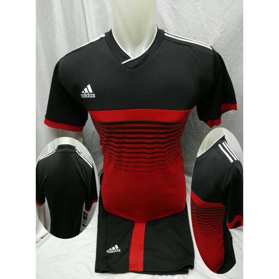 NEW Stelan futsal salur hitam/seragam bola/kostum bola/jersey bola