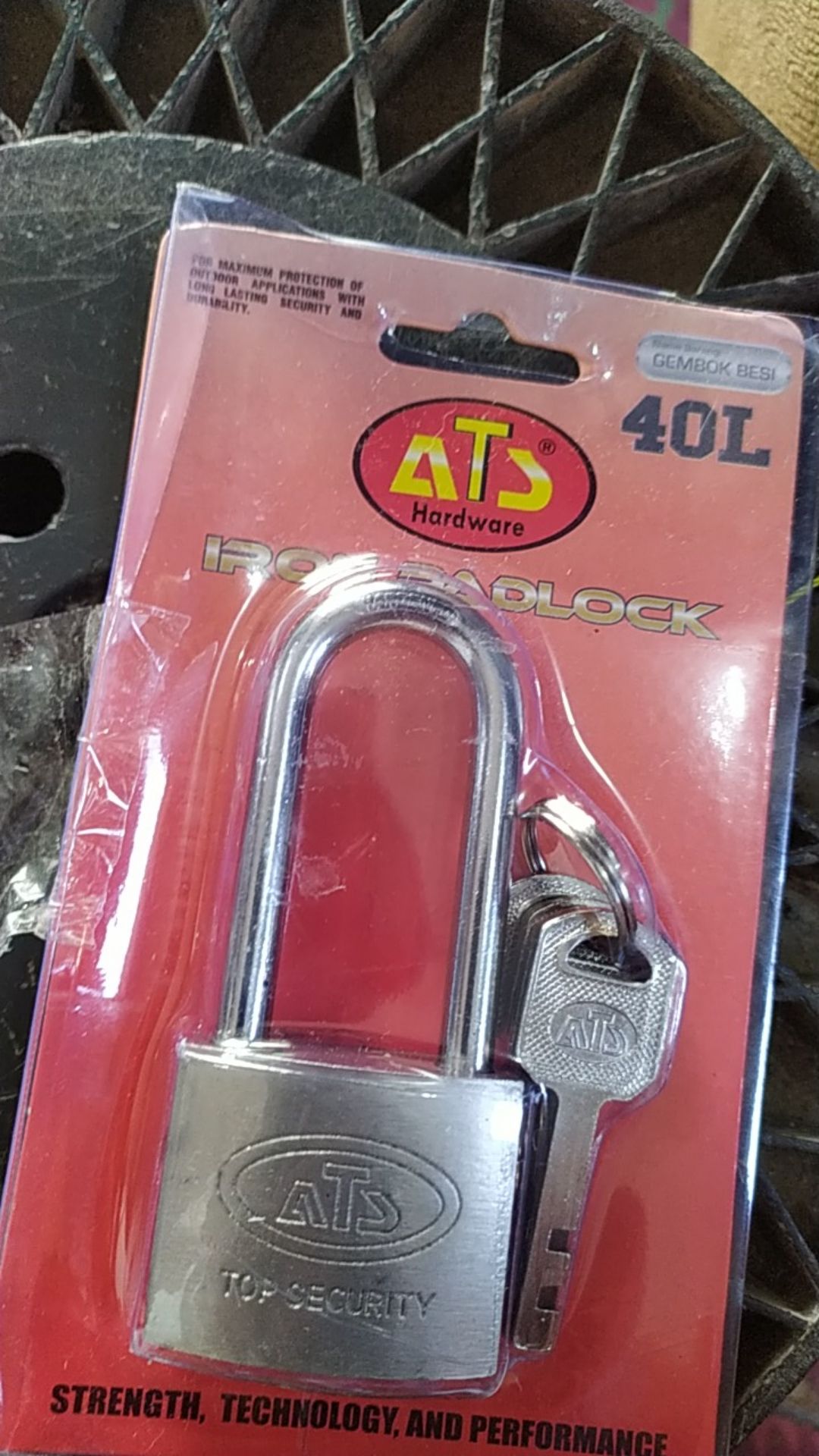 Gembok Nikel / Gembok Besi / Gembok Rumah / Gembok Pager Merk Ats