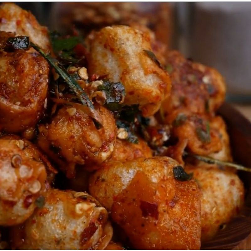 

siomay mini kering pedas daun jeruk netto 1kg