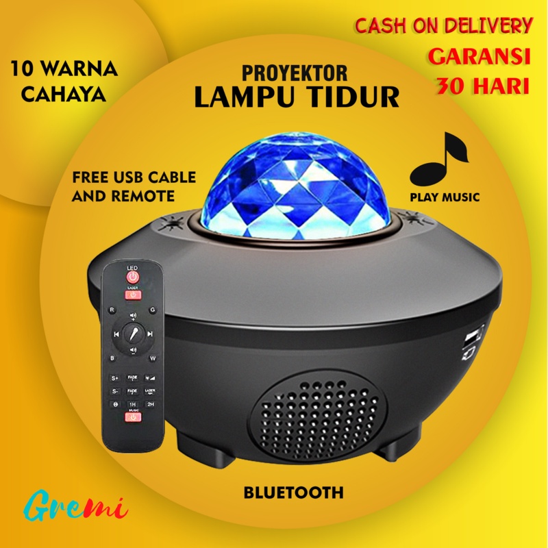 Lampu Proyektor Langit Malam Bintang Galaxy Nebula Lamp Starry Projector Light Lampu Tidur Proyektor