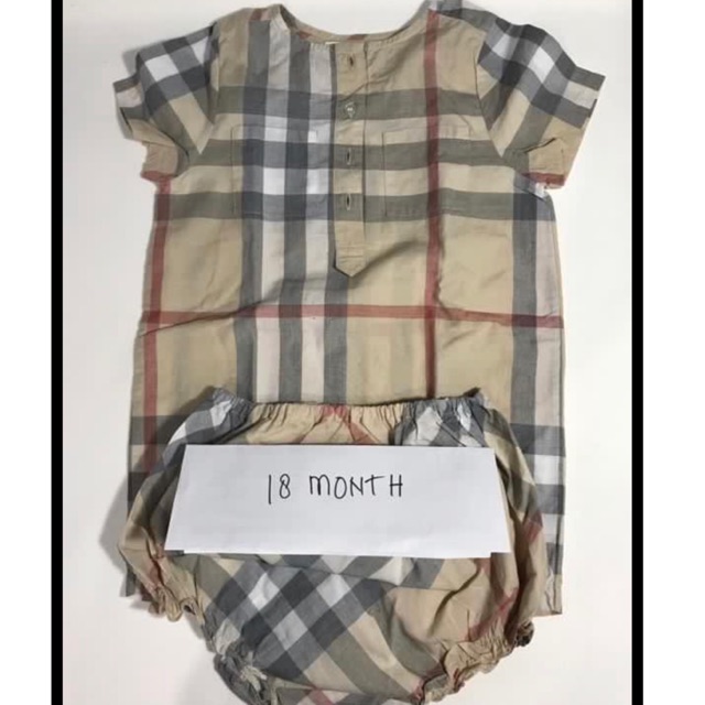 Preloved burberry onesie with underwear