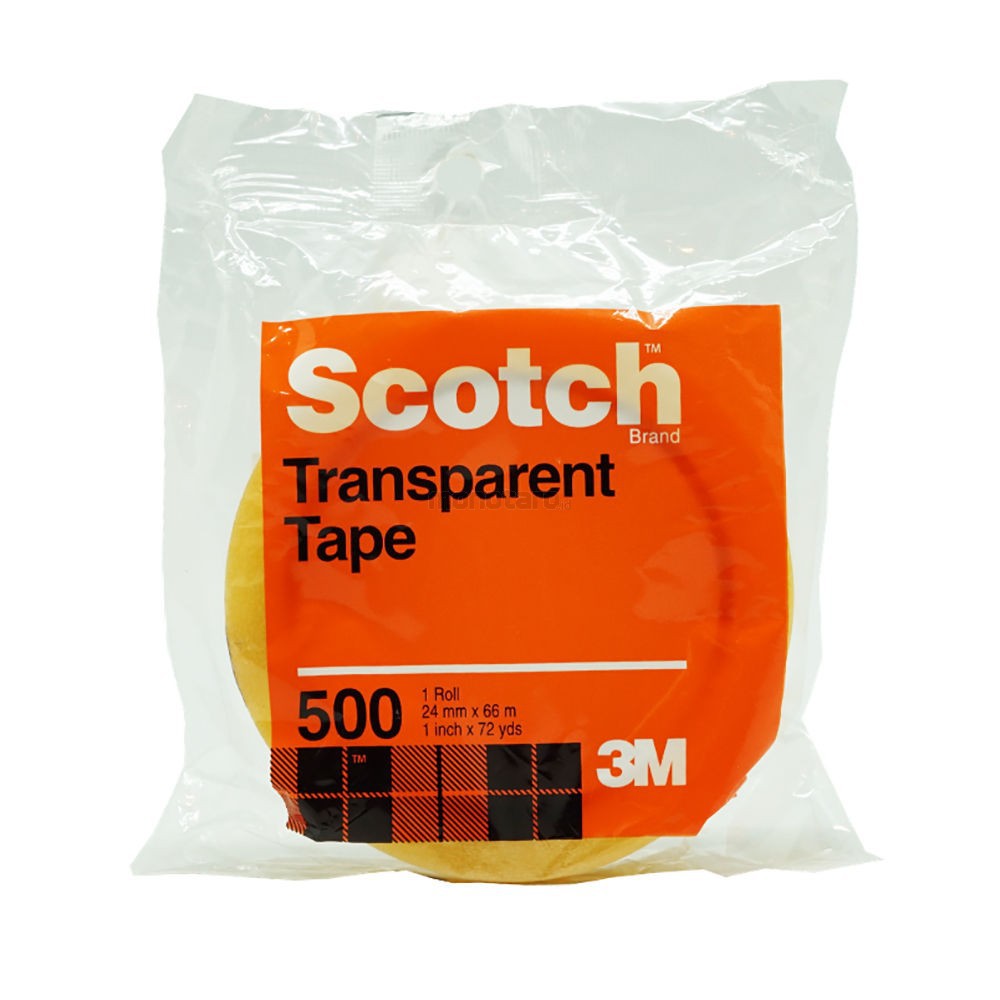 3M Scotch Transparent Tape 500 Economy 1&quot; X 72 YARD / 24mm x 66 meter (PCS)