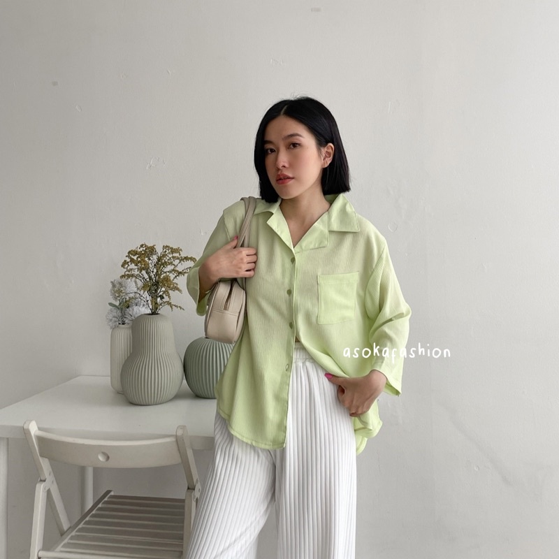 ASOKA Adele Shirt 337 - Kemeja Wanita - Kemeja Kasual Kerja Casual