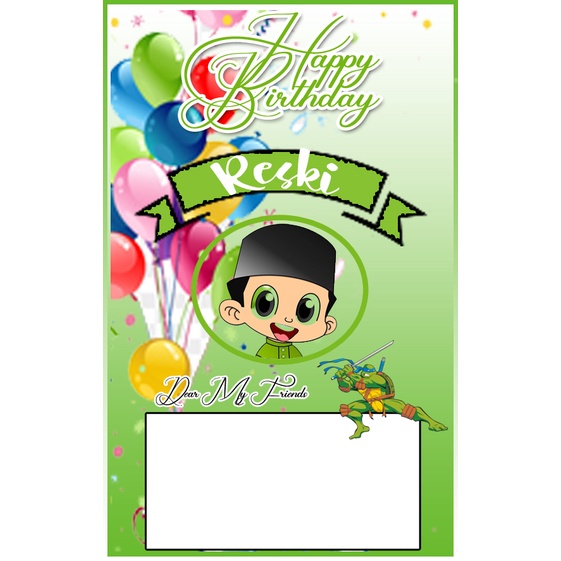 TEMA ISHWAR 04 UNDANGAN ULANG TAHUN ULTAH ULANGTAHUN KARTU UNDANGAN BIRTHDAY SURAT UNDANGAN KERTAS K