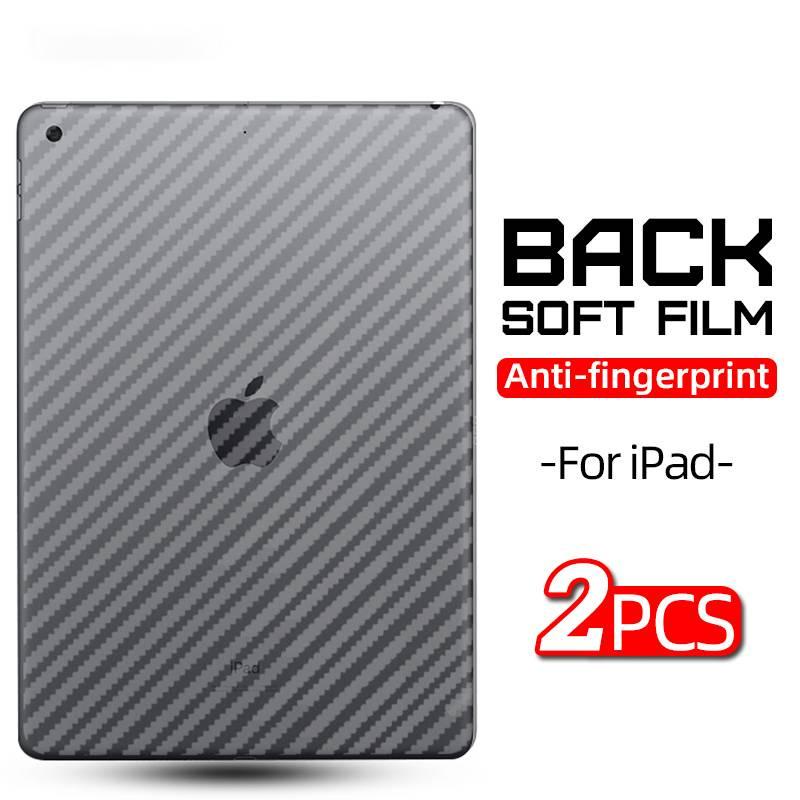 2PCS Back Carbon Fiber Protective Film For Apple iPad Pro 12.9 11 2021 2020 2018 Screen Protector for iPad Air 4 3 2 1 iPad 9 8 7 6 5 iPad 10.2 Mini 6 5 4 3 2 1 8.4 7.9 Film