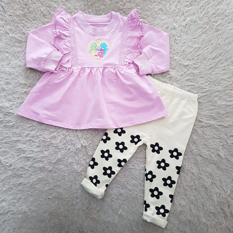 baju bayi import flower Legging