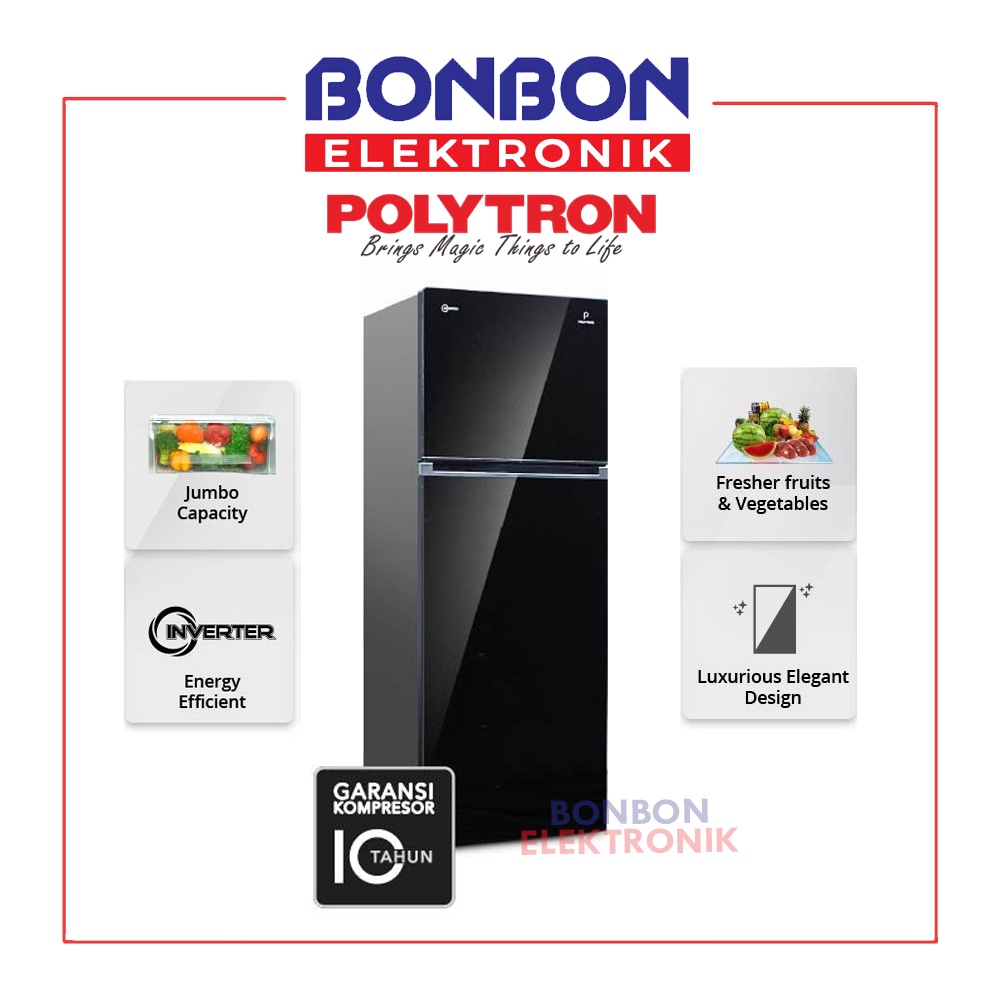 Polytron Kulkas 2 Pintu PRW-29VX / PRW 29 VX INVERTER