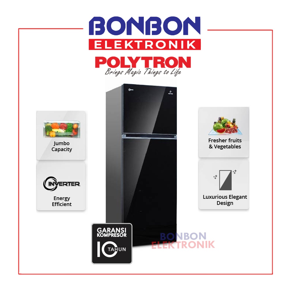 Polytron Kulkas 2 Pintu PRW-29VX / PRW 29 VX INVERTER