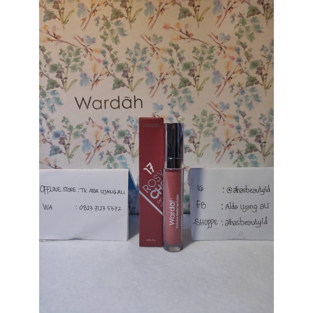 Wardah Exclusive Matte Lip Cream No.17 Rosy cheek / lipstik lipstick lipcream