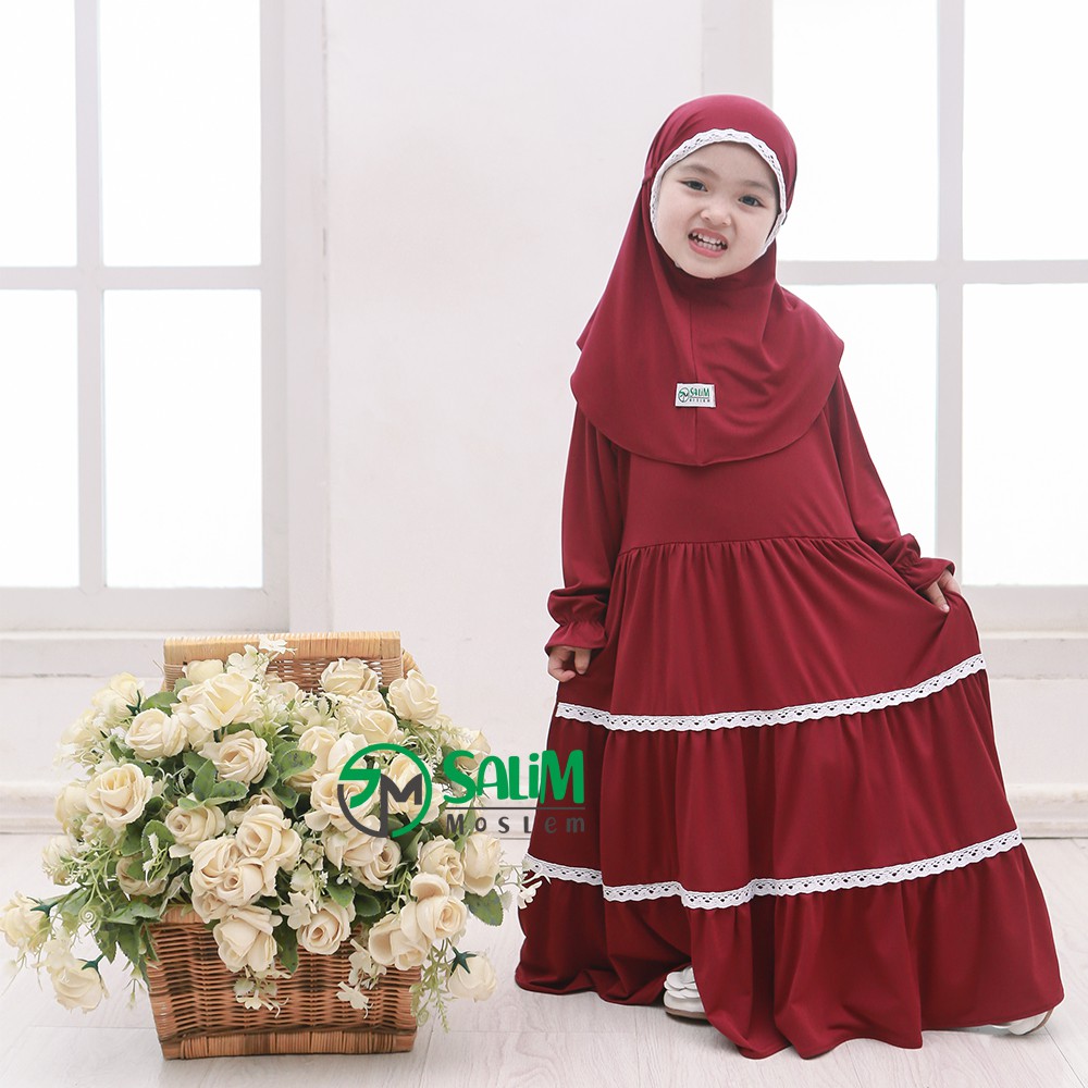 Salim moslem -Gamis anak perempuan / Baju muslim anak perempuan usia 1-8 tahun&quot;Model3&quot;