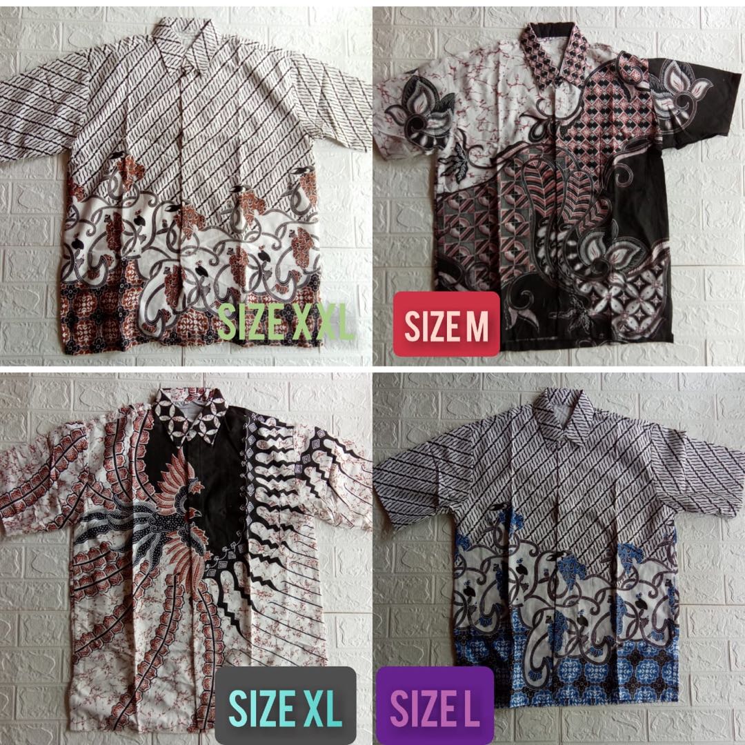 Bswart Batik Hrb026 Kenongo Hem Pendek Padi Pekalongan M L Xl Batik Pria Murah Modern Grosir