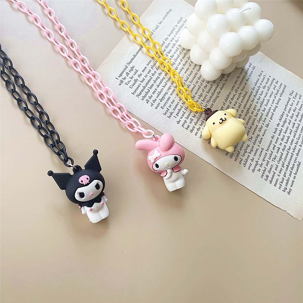 SKJK  Sweet Cartoon Necklace Simple Fashion Jewelry Clavicle Chain Women Resin Melody Korean Pudding Dog Daily Accessories Female Chokers