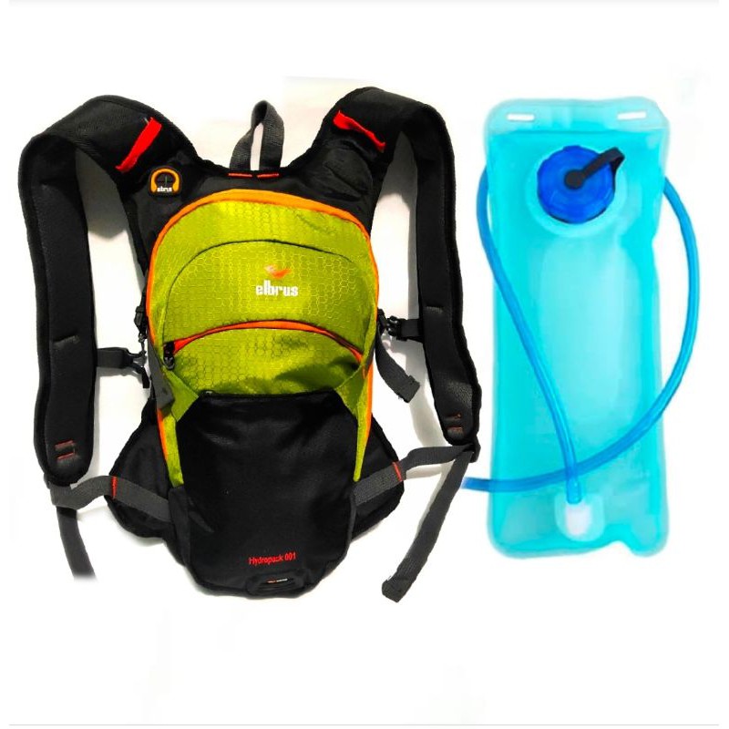 tas sepeda hydropack hydrobag cross trail plus water bladder and RainCoat hijau