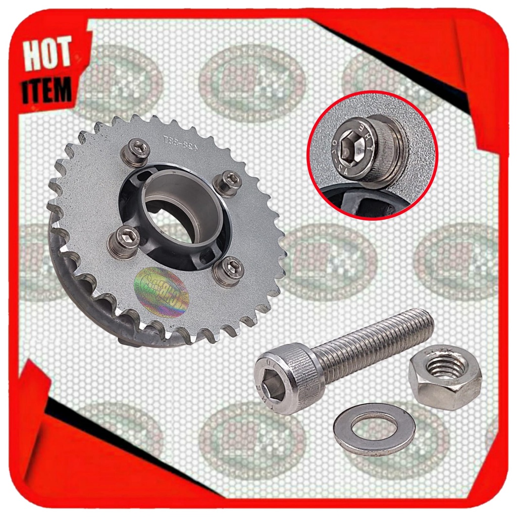 BAUT L STAINLESS GEAR GER GIR NAPGEAR NAPGIR RODA BELAKANG YAMAHA RX KING RXK F1 F1Z F1ZR VEGA R ZR JUPITER MX DSB-2
