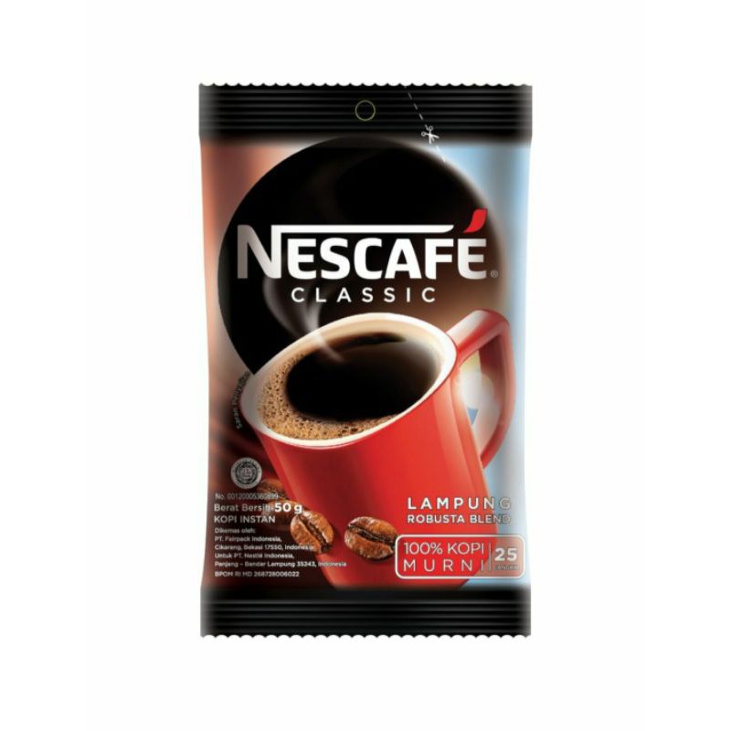 

Nescafe Classic Kopi Instan 50g kemasan ekonomis