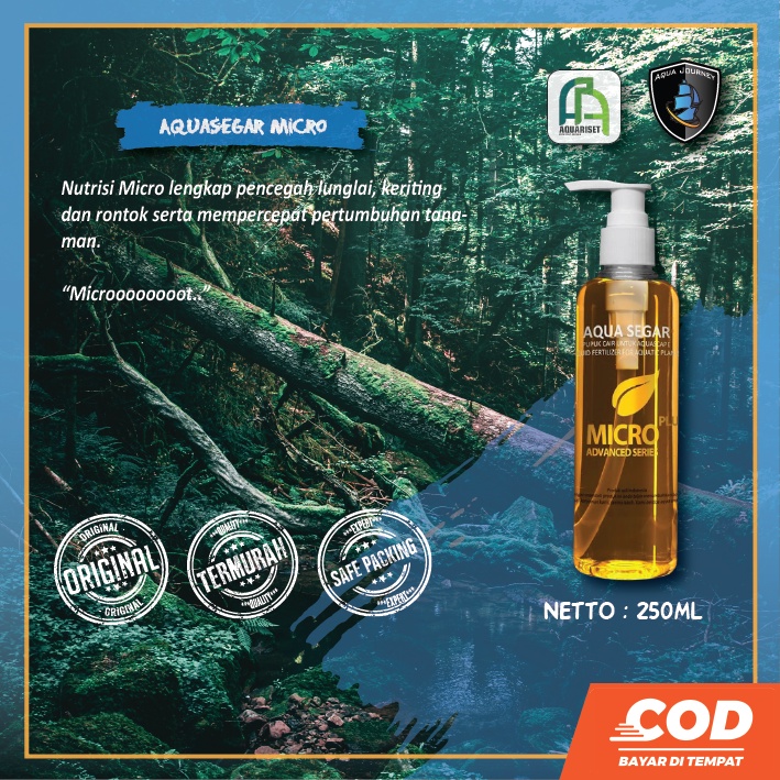 Aqua Segar Micro Plus Pupuk Cair Aquascape Aquasegar Aquariset Aquajaya 250ml