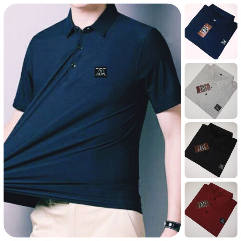 Simple ll kaos polos kerah original Alva cotton Combed 24 S Premium