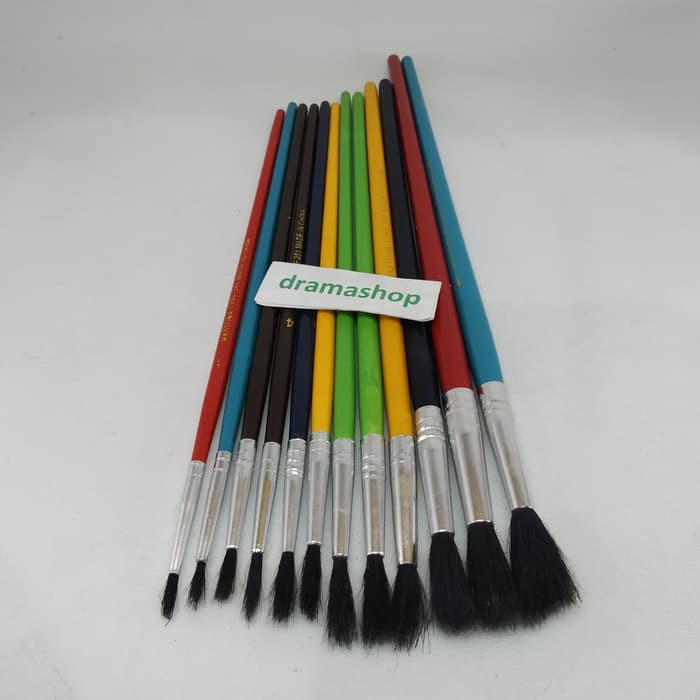 Kuas Cat Lukis air Paint Brush set 12pcs no 1-12