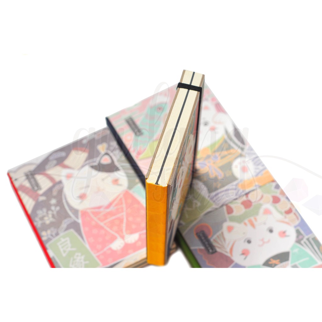 Notebook Mini Lucu Diary Unik Kucing Hadiah Kado Cat Japan Kimono Note Buku Catatan GH 308021