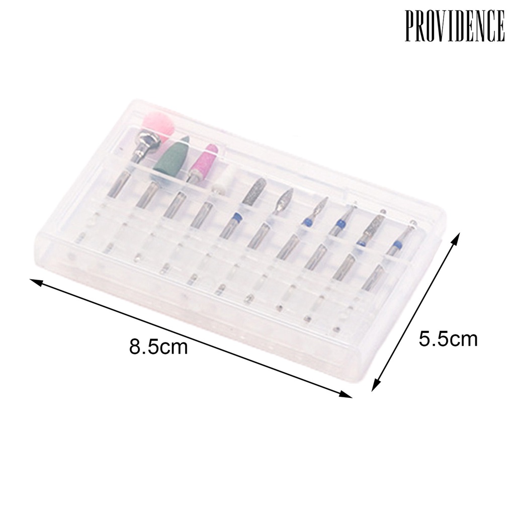 Providence 10Pcs/Set Manicure Polisher Impact Resistance Excellent Durability Tungsten Steel Nail Drill Bites Set for Women