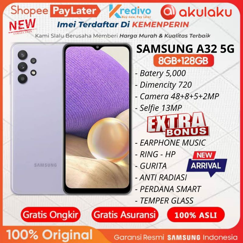 Samsung Galaxy A32 5G Ram 8GB Rom 128GB 6/128 & 8/128 Garansi Resmi Samsung 1 Tahun