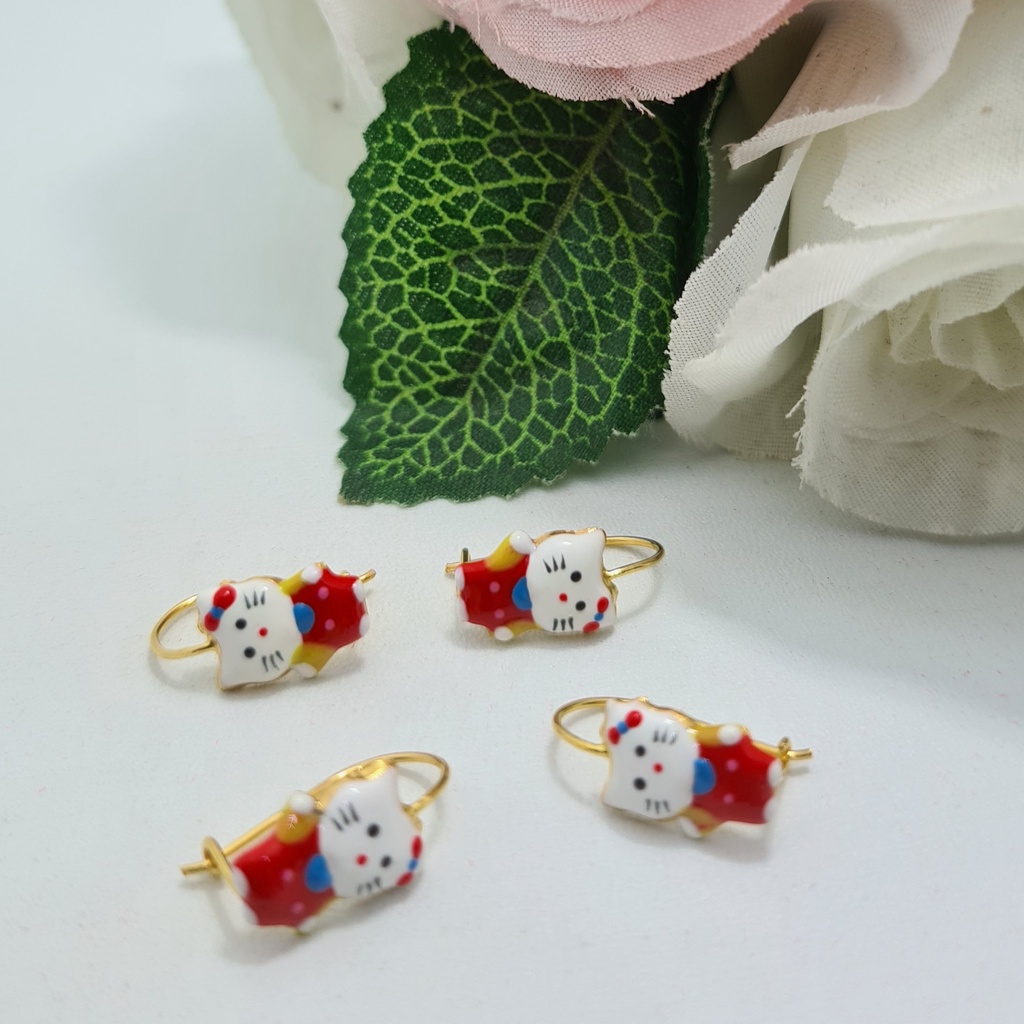 Anting Kait Anak Emas Muda Badan Hello Kitty