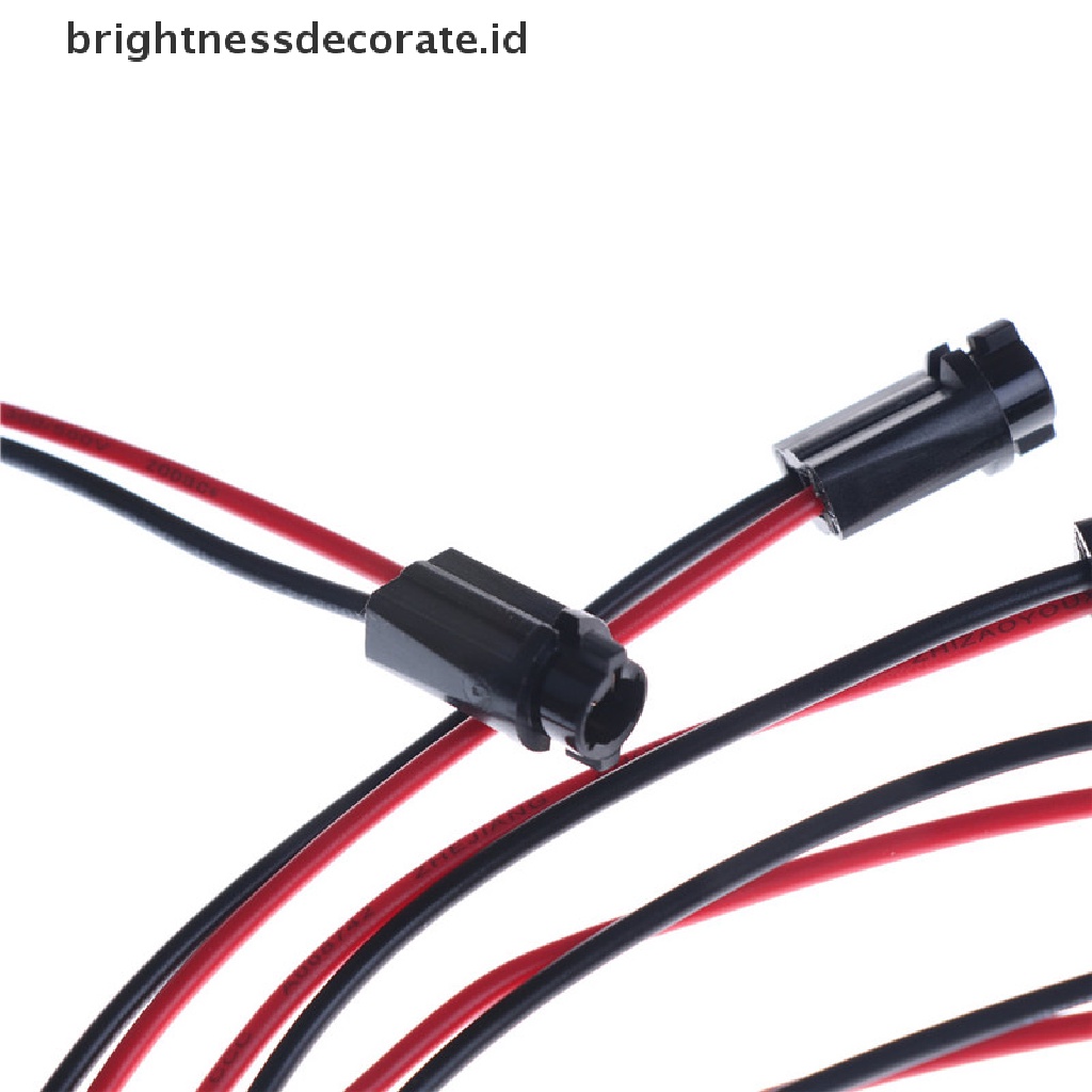 (Birth) 5pcs Socket Holder Lampu Bohlam Led T5 Dengan Kabel Untuk Dashboard Mobil