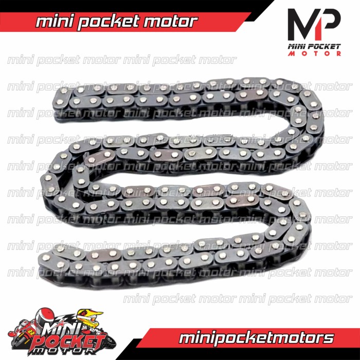 Rantai Motor Mini Trail / ATV Mini 49cc / 50cc 2T Pocket Bikes Asli Berkualitas