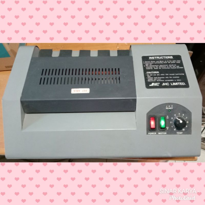 Mesin laminating KTP JHC-NP320 Alat Laminasi plastik JHC LIMITED kondisi bekas