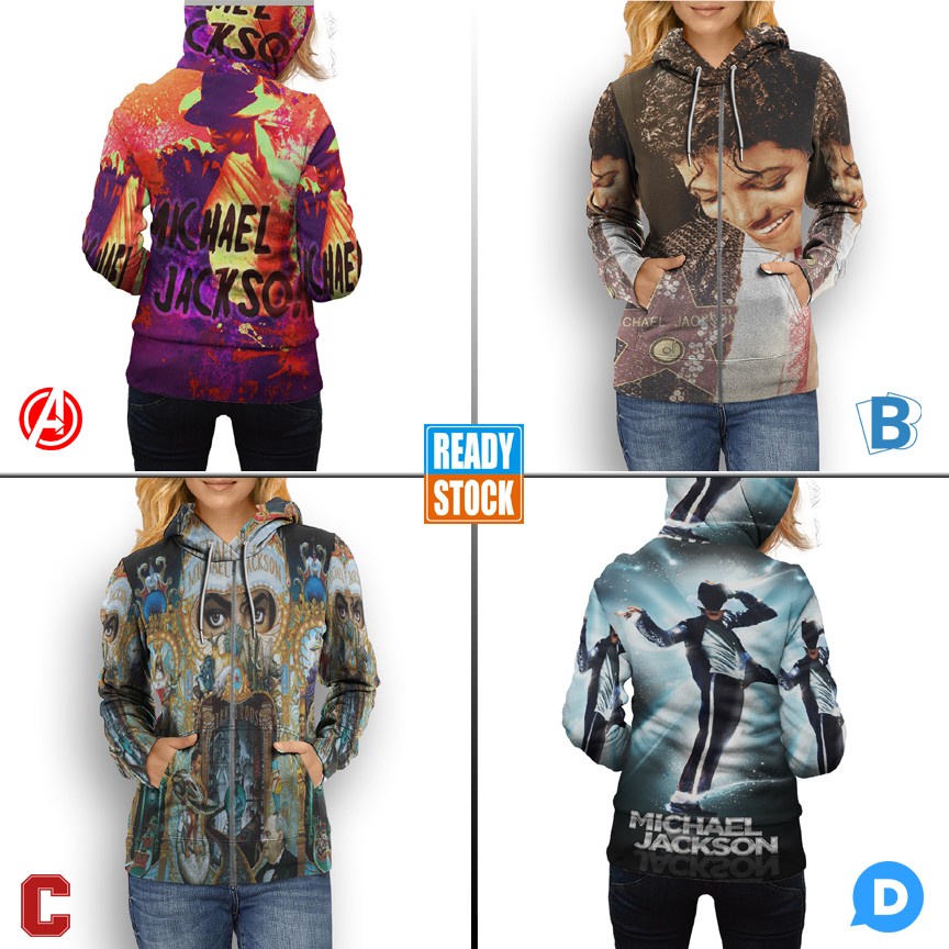 Jaket Hoodie Michael Jackson SKU-7434106011067 Hoodie Fullprint Casual Zipper Hoodie Fullprint New C