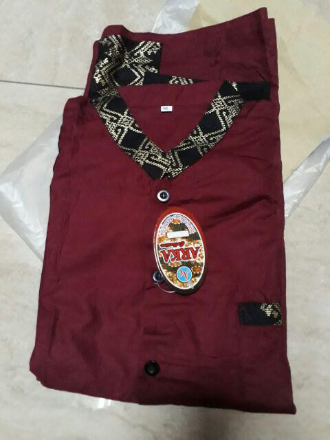 Kemeja Batik Pria Lengan Panjang Motif Ayam Kate