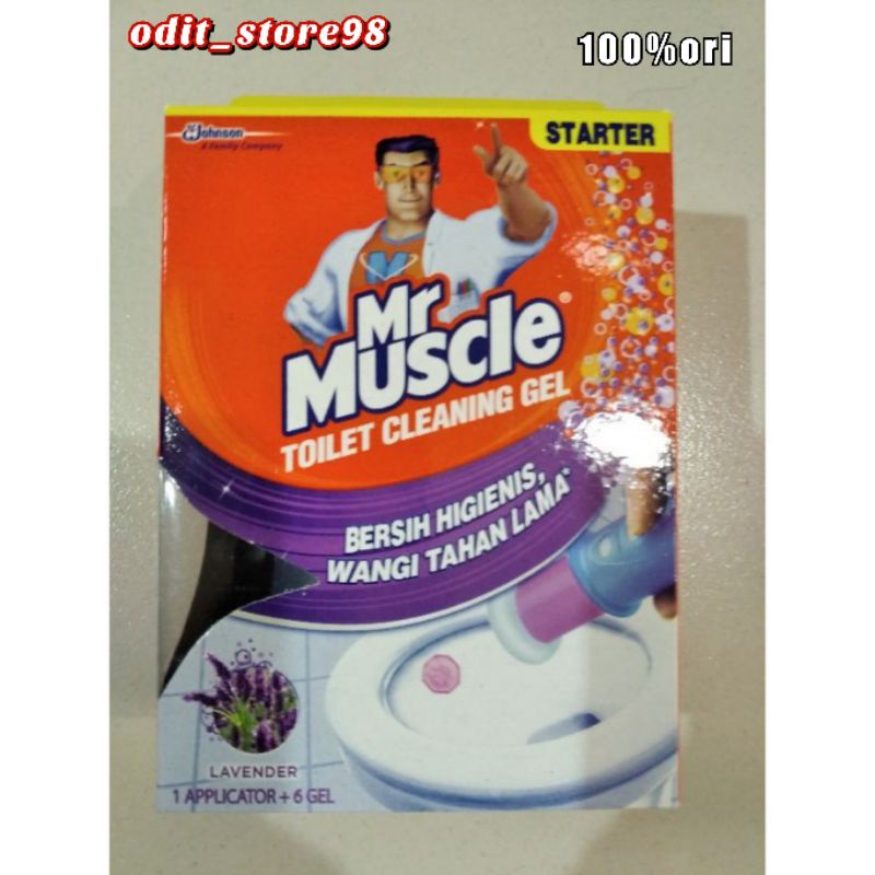 Jual Mr MUSCLE Toilet cleaning gel lavender starter 36ml Shopee Indonesia
