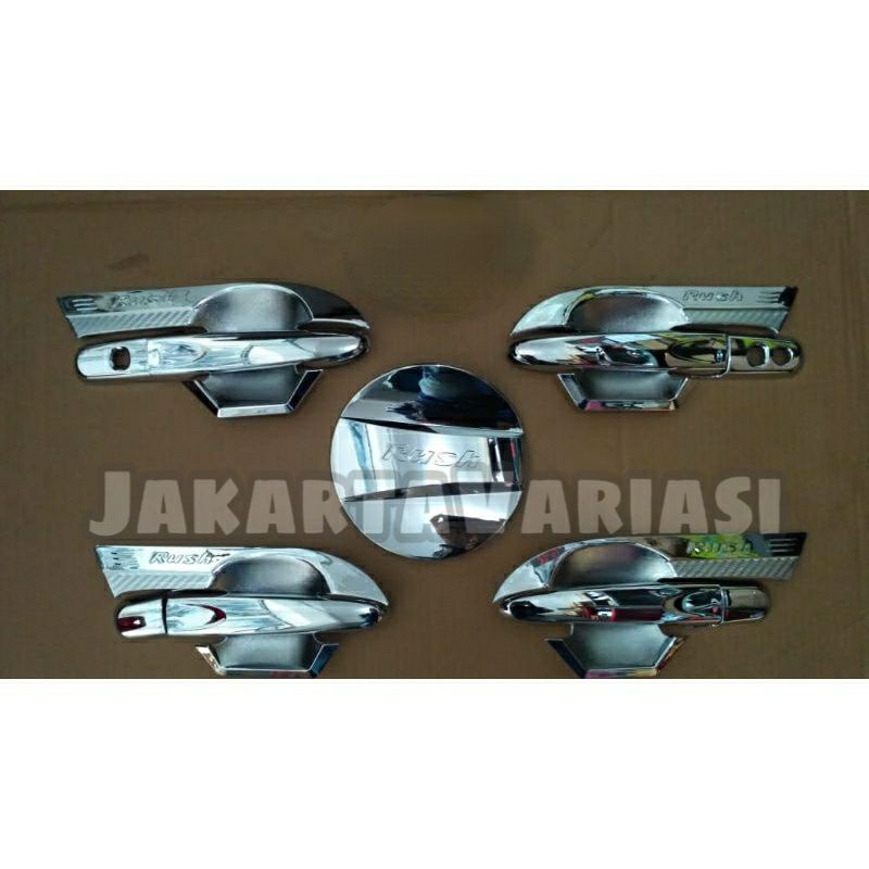 Paket Outer Handle Tank Cover Rush 2021 Hitam JSL