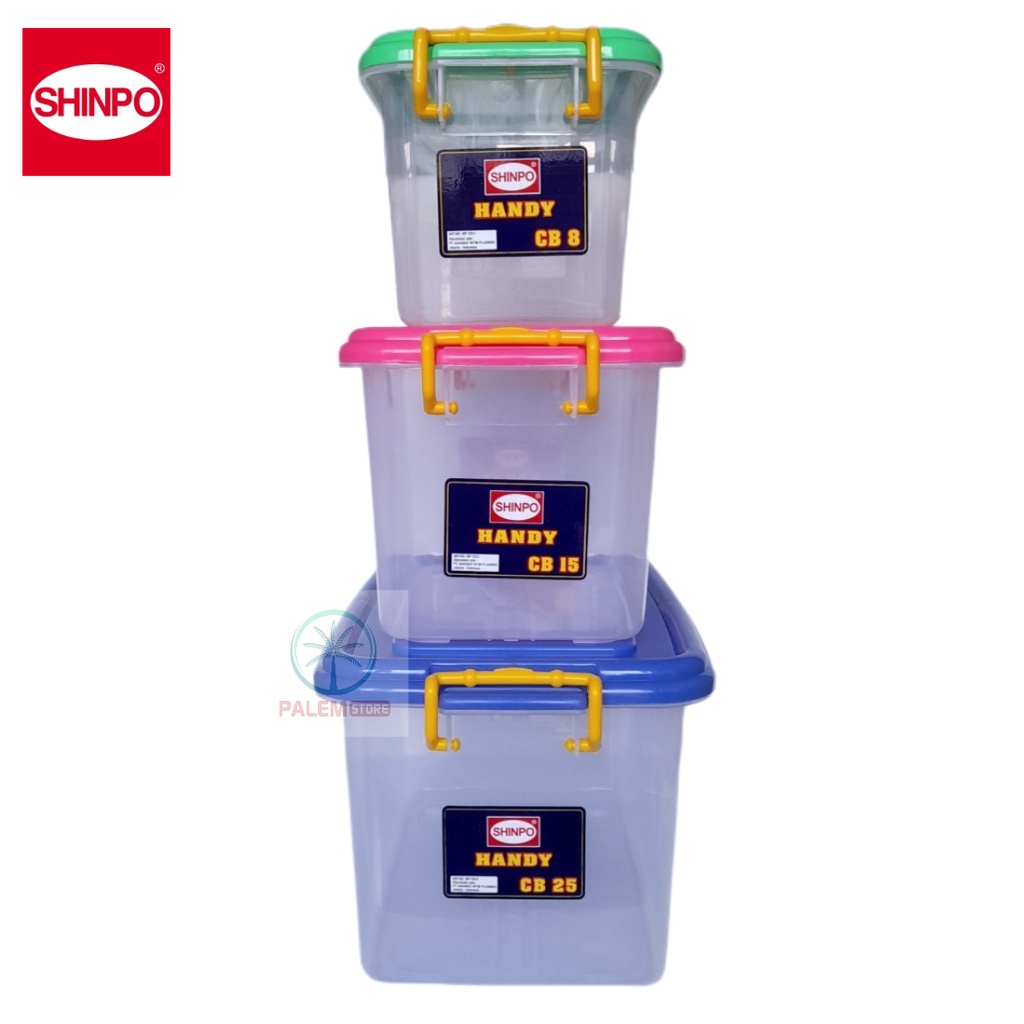 -SHINPO CONTAINER HANDY | CONTAINER BOX DENGAN HANDLE0/PEGANGAN | CB 8/CB 15 Liter