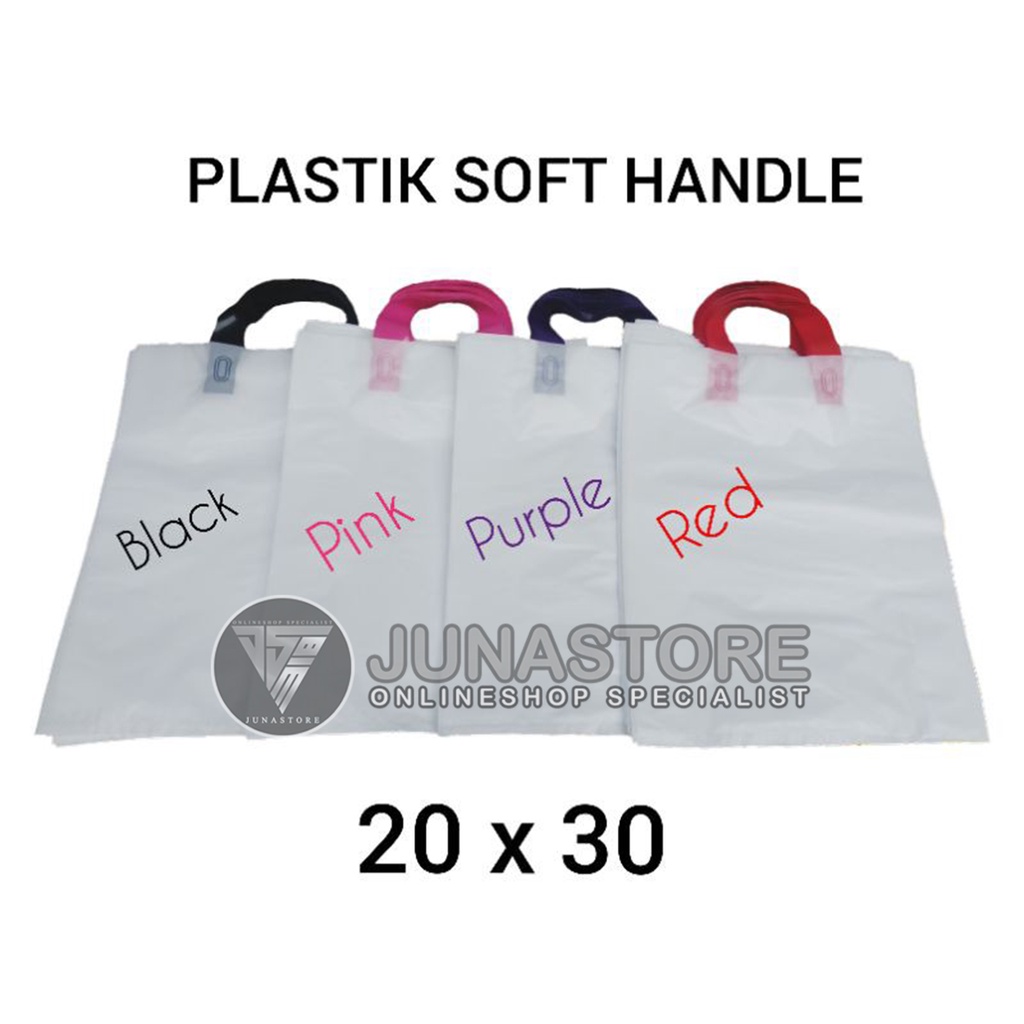 Plastik Shopping Bag / Plastik Soft Handle Kantong Putih REA 20 x 30
