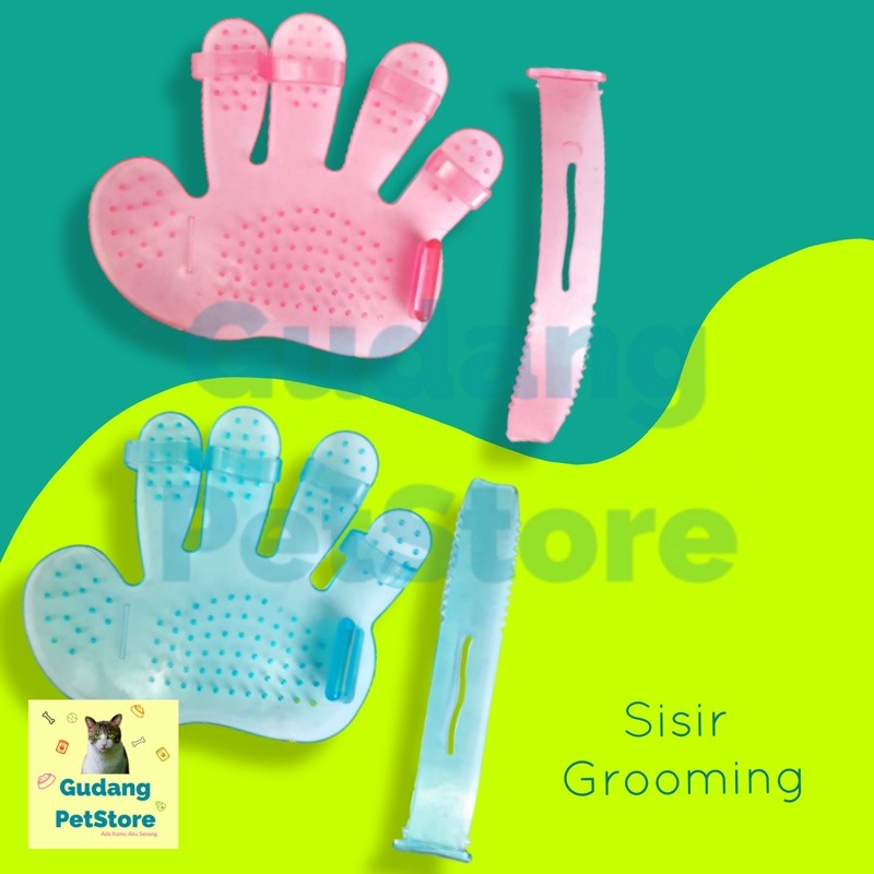 KARET SISIR TANGAN pijat grooming kucing dan anjing ...