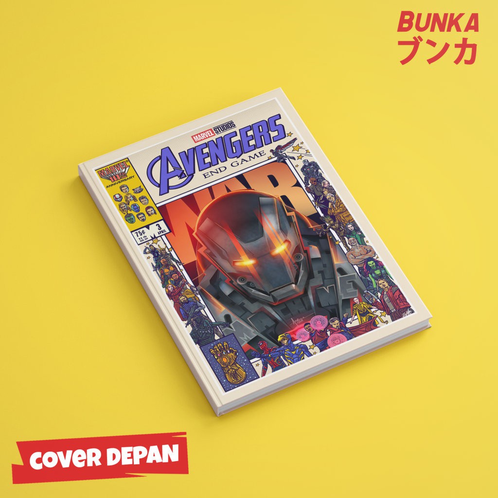 

Notebook Marvel Avengers Iron Patriot Hardcover A5 Buku Tulis Catatan Note Agenda Planner Jurnal