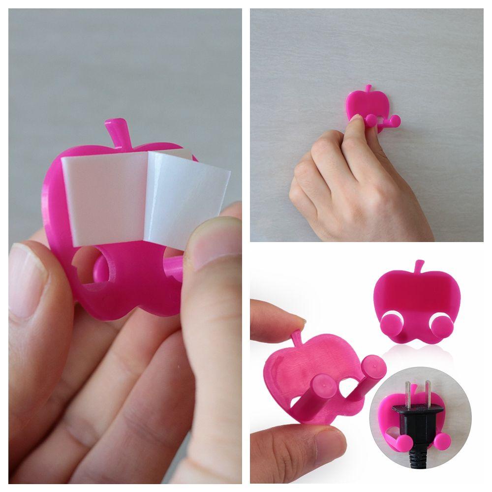 Top1per4pcs Pengait Alat Dapur Plastik Kawat Colokan Multifungsi