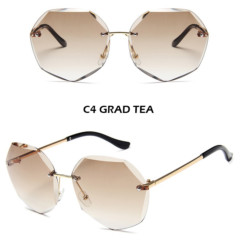 (YUZHU) Bayar di Tempat Korean Trendy Candy Color Bulat Kacamata Hitam Wanita/Pria Sunglasses