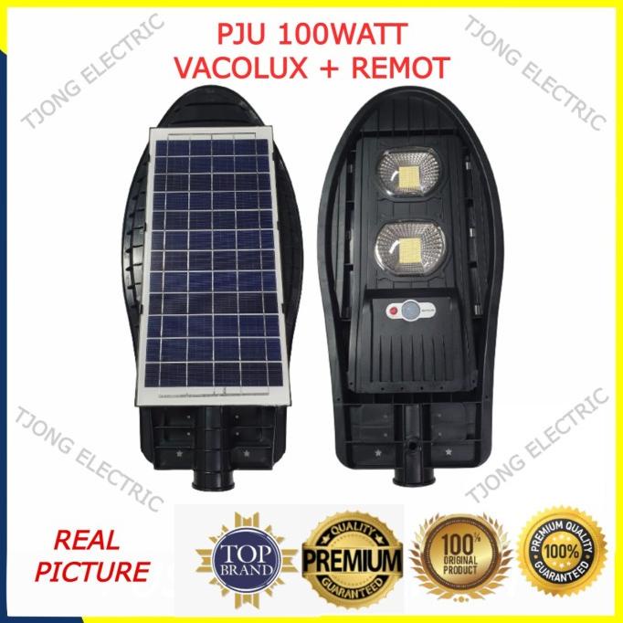 LAMPU PJU SOLAR CELL TENAGA SURYA MATAHARI LED VACOLUX 100 WATT 100W