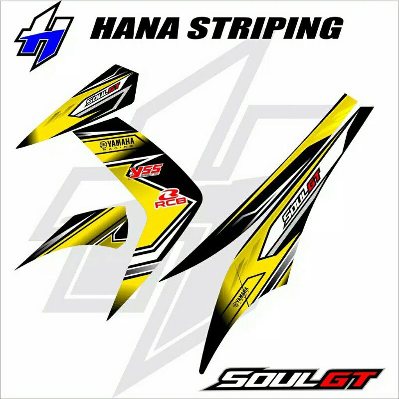 Striping Mio Soul GT stiker List variasi Motor Mio Soul GT kode 04