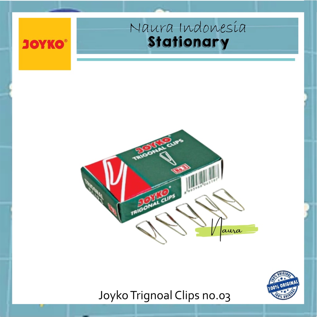 

JOYKO TRIGONAL CLIPS NO.3 | JOYKO TRIGONAL CLIPS | Penjepit Kertas JOYKO