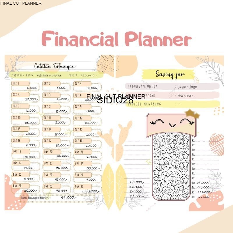 

BUDGET PLANNER REFILL BINDER I Loose Leaf / CATATAN KEUANGAN / ISI BINDER